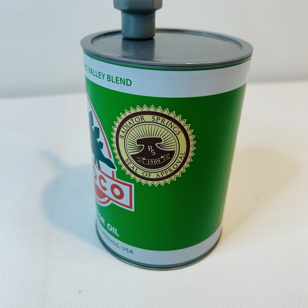 Cars Dinoco Motor Oil Can Sipper Drink Cup Green Disney Parks Nice - Picture 3 of 11
